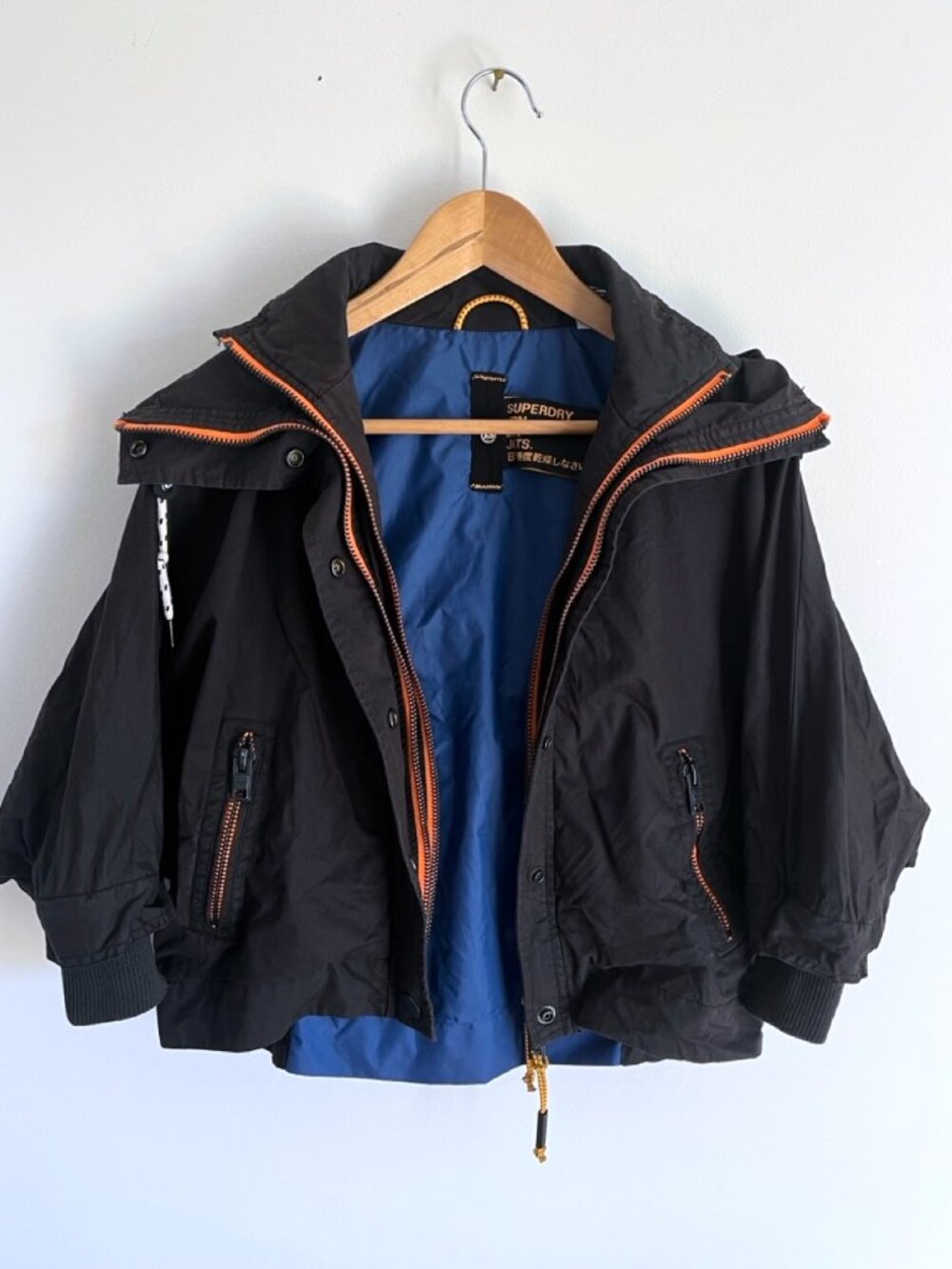 Superdry JPN Jet JKTS Flight Edition Hooded Jacket Black XS streetwear